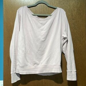 La Vida Off Shoulder sweatshirt pale pink medium no flaws